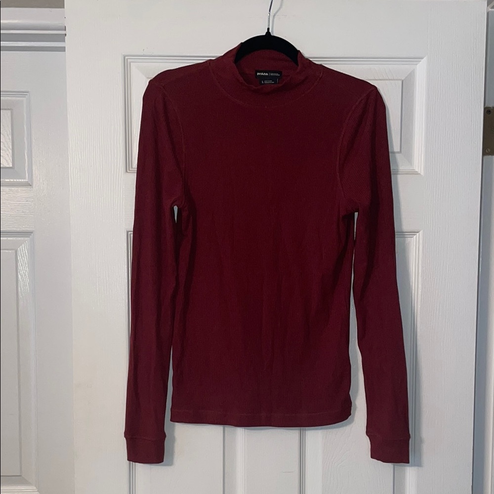 Prana Burgundy Long Sleeve Top